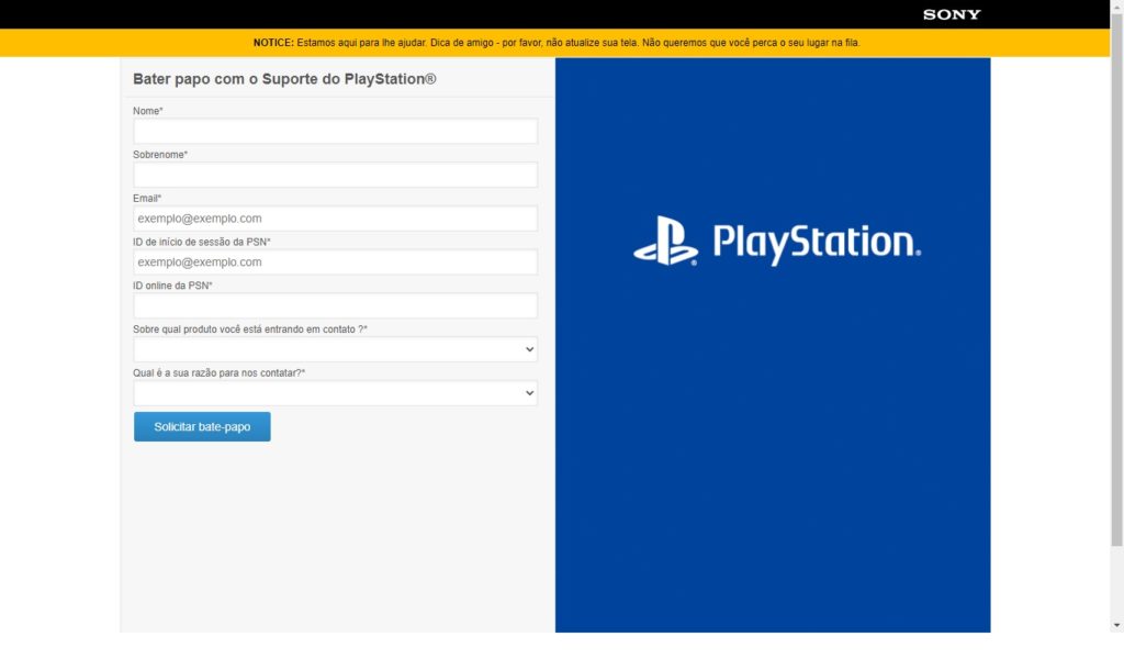 Chat online Playstation Store
