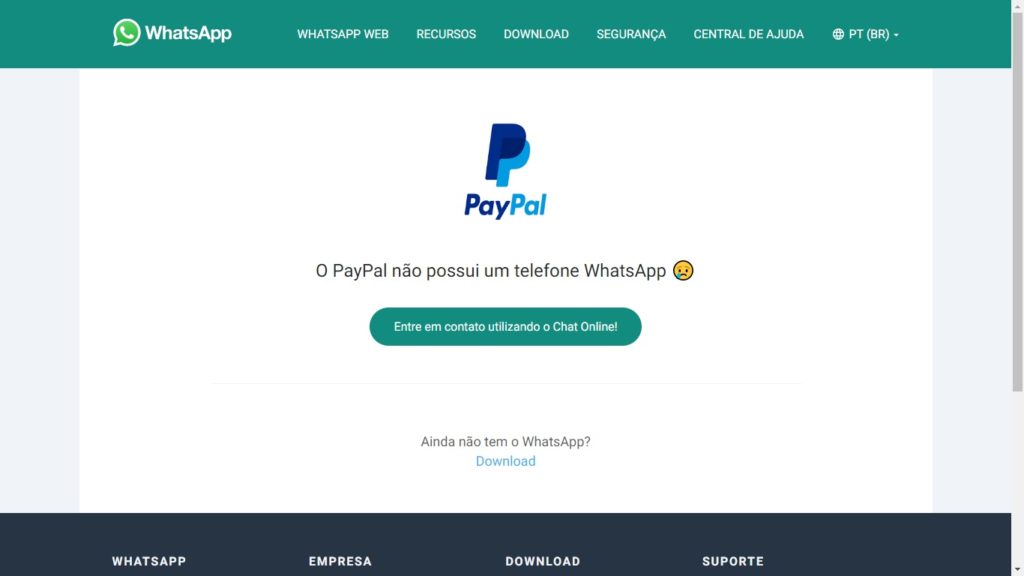 WhatsApp PayPal