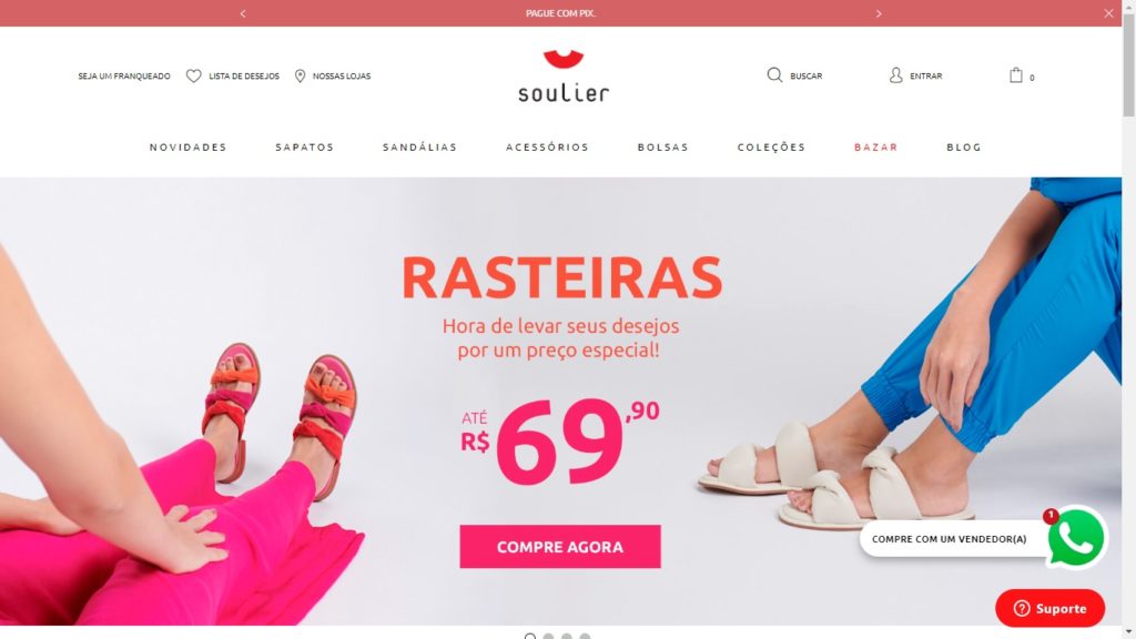 Pagina inicial site Soulier