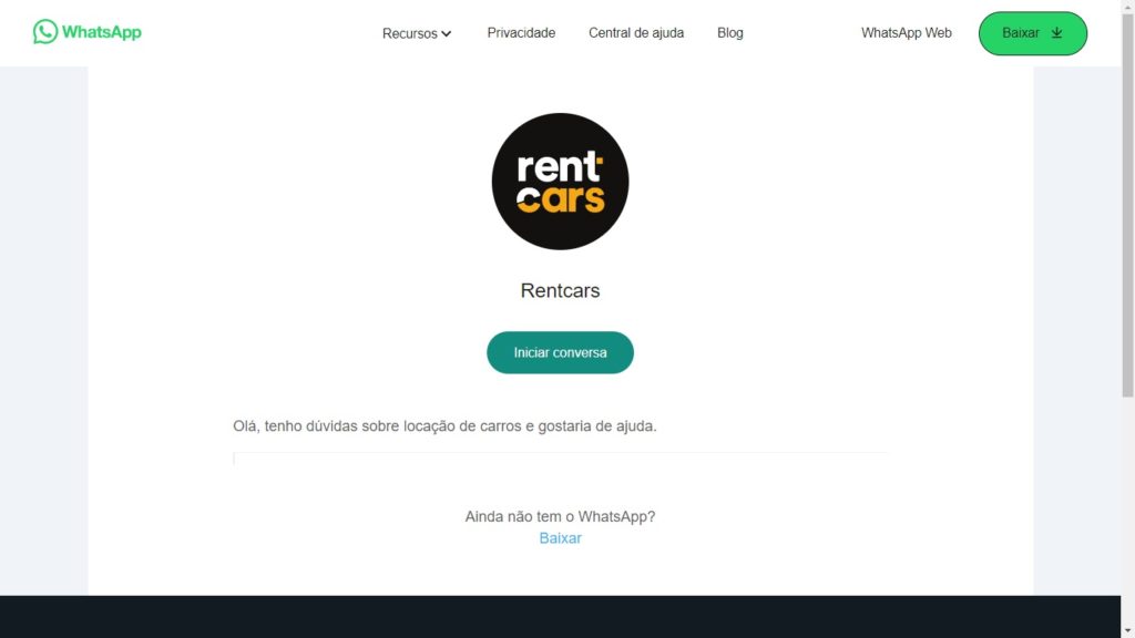 WhatsApp RentCars