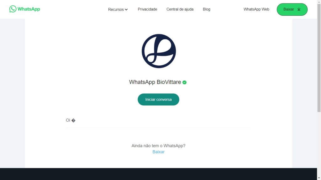 WhatsApp BioVittare