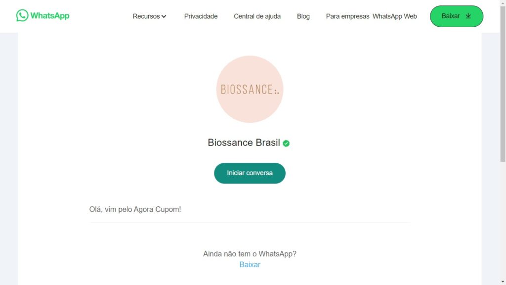 WhatsApp Biossance