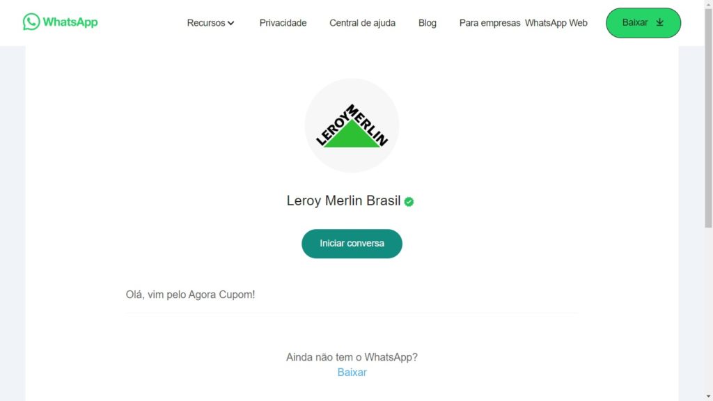 WhatsApp Leroy Merlin