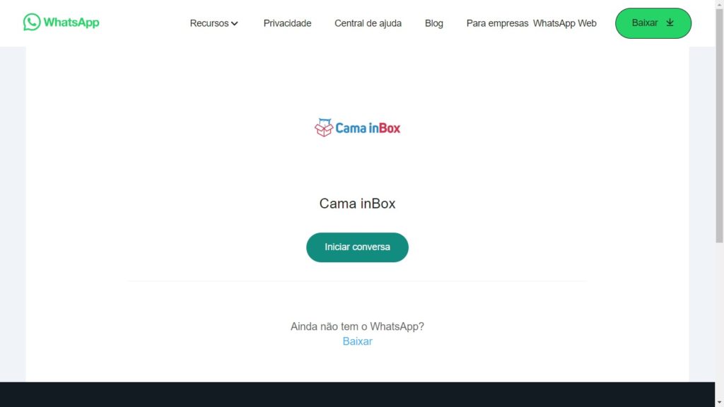 WhatsApp Cama in Box
