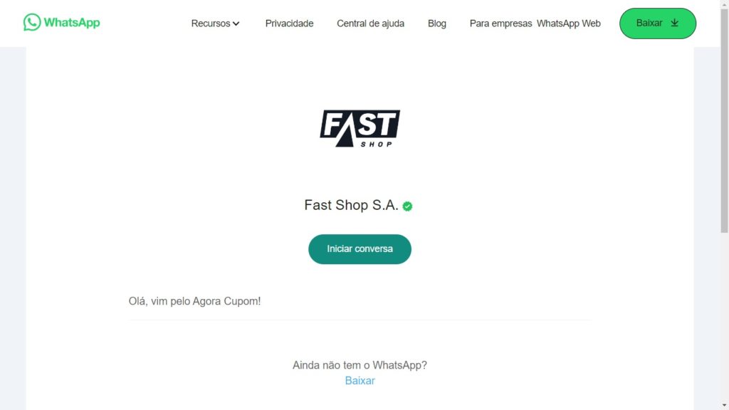 WhatsApp Fast Shop