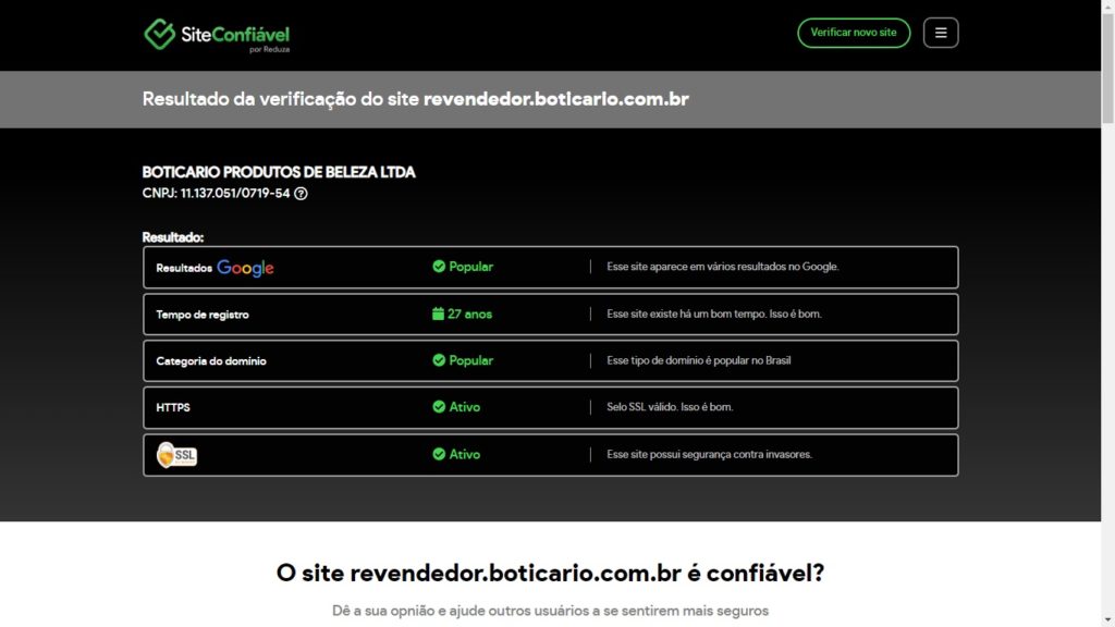 Site Confiável Boticário Revendedoras