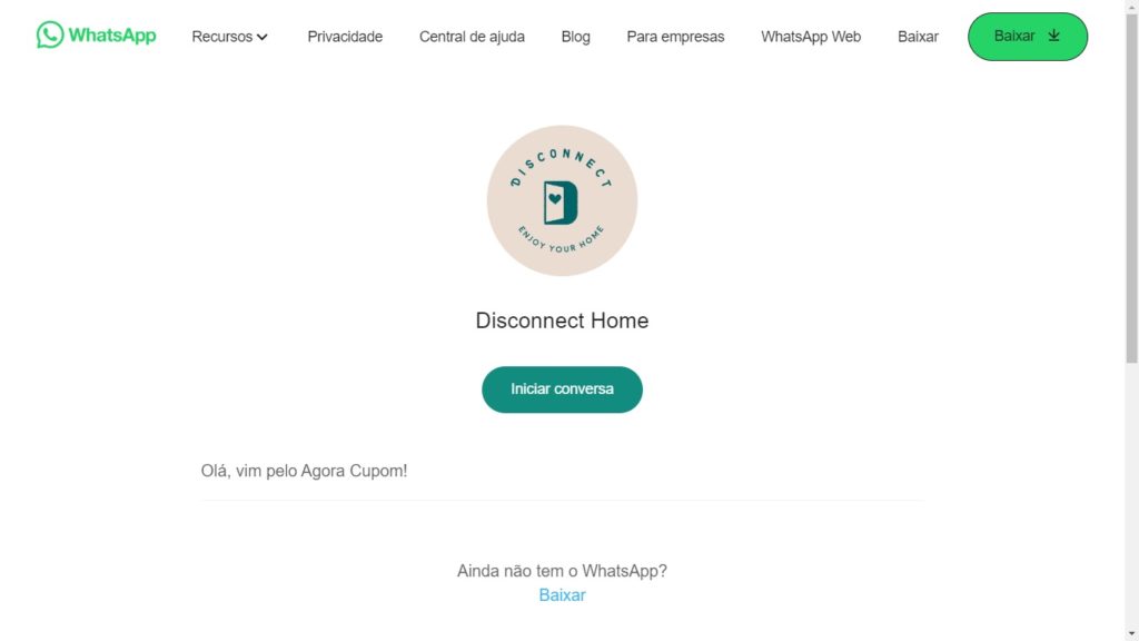 WhatsApp Disconnect Home