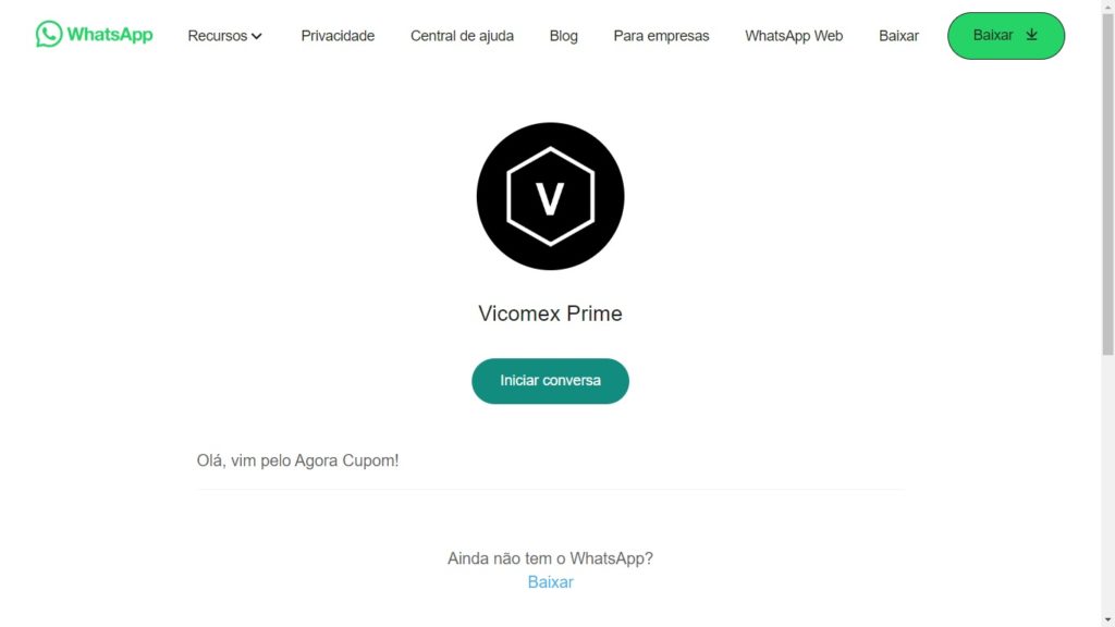 WhatsApp Vicomex Prime